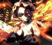 rui struck by tanjiro's flame blade
